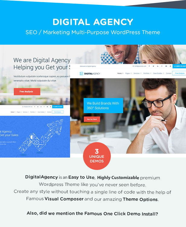Agencia digital - SEO / Marketing Tema de WordPress - 2