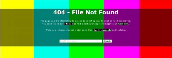 no broadcast 404 error page